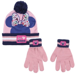 Set pentru copii, cu căciulă și mănuși, personaj Minnie Mouse, Cerda, one size
