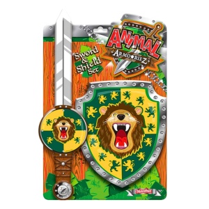 Set sabie și scut, Deluxebase, Animal Armouriez, model leu