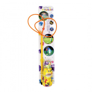 Set solutie sapun Tuban 250ml accesoriu baloane multiple portocaliu 29cm