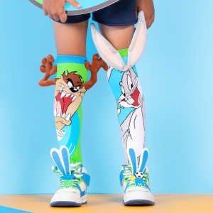 Șosete lungi colorate Madmia pentru băieți Bugs Bunny și Taz 6-99 ani - Img 2