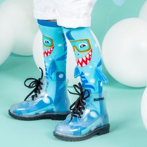 Șosete lungi colorate Madmia pentru băieți Shark 6-99 ani