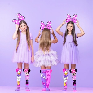 Șosete lungi colorate Madmia pentru fete fantasy Minnie & Daisy 3-5 ani
