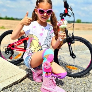 Șosete lungi colorate Madmia pentru fete Milkshake 3-5 ani - Img 2