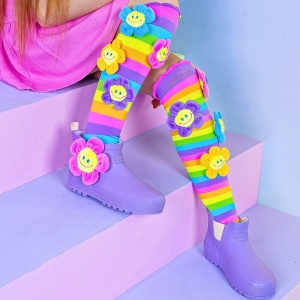 Șosete lungi colorate Madmia pentru fete Oopsie Daisy 3-5 ani - Img 1