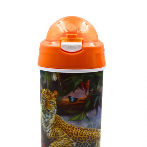 Sticlă apă pentru copii model leopard 500ml - Img 5