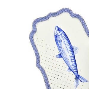 Tavă din porțelan, 26 x 18 cm, Pip Studio, Yerseke, colecția Royal White