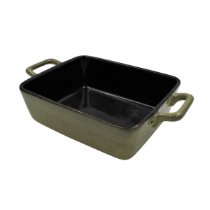 Tavita ceramica pentru gatit la cuptor verde-deschis