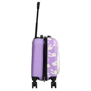 Troller pentru copii, 45x25x35 cm, aprobat pentru cabină, model iepuraș mov