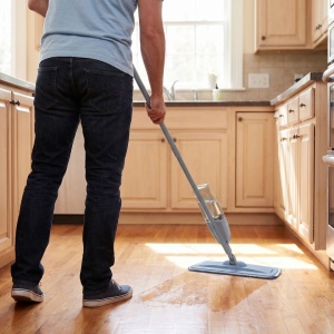 Mop cu pulverizator, Ultra Clean, microfibră reutilizabilă, rezervor de 300ml, 41.5x14 cm