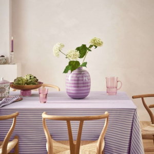 Vază decorativă din metal, dungi Lilac, 32cm, colecția Lily & Lotus, Pip Studio