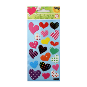 Set stickere Pattern Hearts 20 bucati