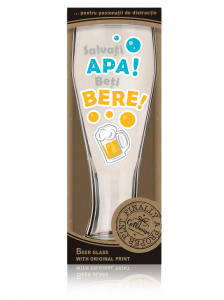 Pahar bere Salvați APA! Beți BERE!