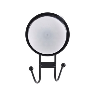 Agățătoare pentru prosop, Bathroom Solutions, prindere cu ventuză, negru mat, max 3.5 kg, 7x5.5x12 cm