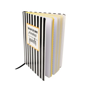 Agenda cadou pentru femei Nekupto – „You Are Far More Precious Than Jewels”, 80 file, design elegant alb-negru