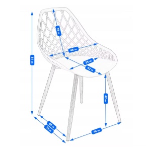 Scaun de grădină ARANDA, Jumi, negru – design modern, rezistent la intemperii