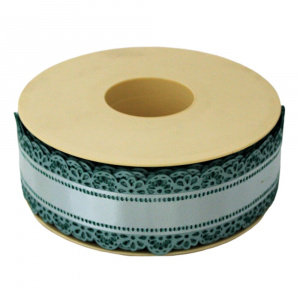 Bandă Decorativă Cake Dress, 40mm, Pizzo Dore Turcoise, 20 m