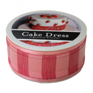 Bandă decorativă textilă Cake Dress, pentru torturi și prăjituri, 4.5cm x 10m, Champagne roz