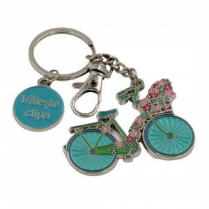 Breloc Happy & Bright bicicletă cu floricele - Img 3