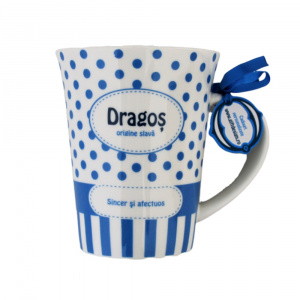 Cană din porțelan personalizată Dragos