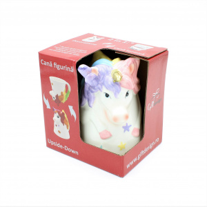Cană figurină upside-down "Unicorn cu steluțe" - Img 1