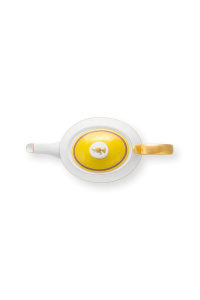 Ceainic din porțelan, Pip Studio, Stripes Yellow, 1.8l, colecția Pip Chique - Img 2