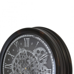 Ceas de perete negru argintiu 34cm