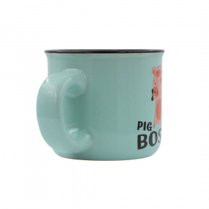 Ceșcuță espresso cu mesaj Pig Boss