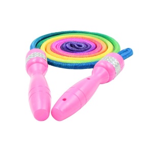 Coardă pentru sărituri, roz, Rainbow, 2 m