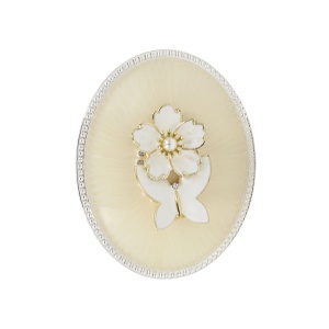 Cutie Bijuterii Ovală 9x7 cm cu Floare și Strasuri AZAY – Casetă Bijuterii Elegantă, Cutie Inel, Cadou Femei Premium cu Ambalaj