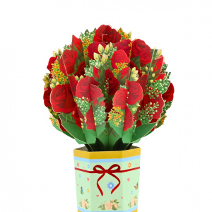 Decorațiune din hârtie Magic Pop-Ups Buchet trandafiri - Img 2