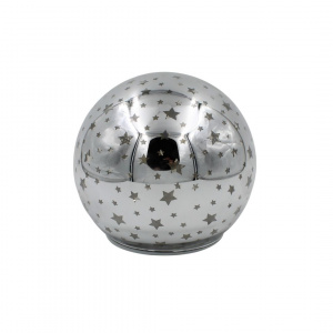Decorațiune Edelman - Glob argintiu mic, cu leduri
