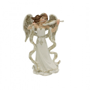Decorațiune înger vioară House of Seasons șampanie 17cm