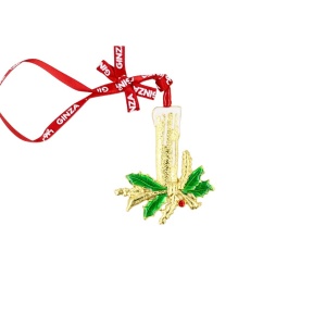 Decorațiune metalică Ginza, vis de iarnă, model lumânare pentru masa de Crăciun