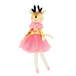 Decorațiune Zooky animăluț căprioară rochiță roz