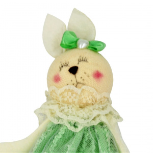 Decorațiune Zooky animăluț iepuraș rochiță verde