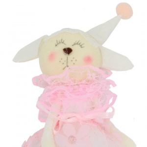 Decorațiune Zooky animăluț miel rochiță albă