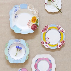 Farfurie din porțelan, Pip Studio, Pink, 17 cm, colecția Royal Multi
