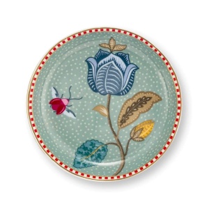 Farfurie pentru ceai, din porțelan, Pip Studio, Blue, 9 cm, colecția Blooming Tales