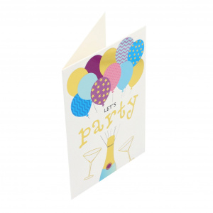 Felicitare Gold Balloon Party
