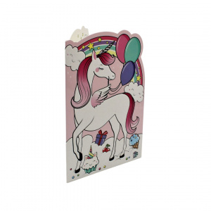 Felicitare Gold Pretty Unicorn