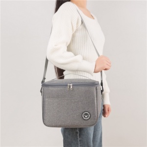 Geantă termică pentru transportul alimentelor, LUNCH BOX, 29x20x21 cm, gri