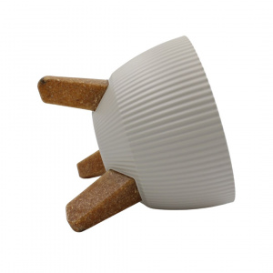 Ghiveci elegant cu trei picioare, H&S Collection, culoare bej, diametru 19 cm