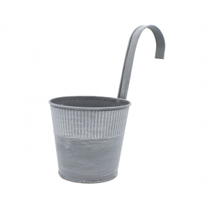 Ghiveci gri 12,5 cm pentru balustradă
