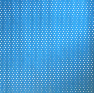 Hârtie pentru ambalat cadouri, colecția Graphic, culoare bleu cu bulinuțe albe, 200x70 cm