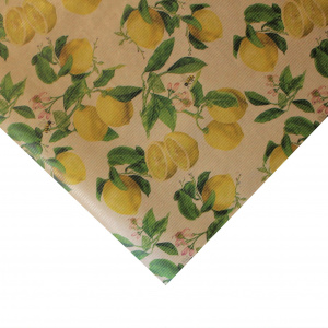 Hârtie pentru ambalat cadouri Kraft Vintage 200x70 cm lemons - Img 4