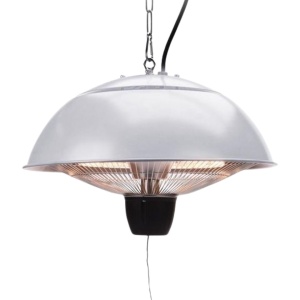 Încălzitor terasă suspendat 1500W, halogen, pentru exterior/interior – lampă încălzire tavan, IP24, montaj pe lanț