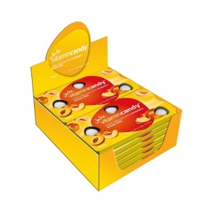 Jake Vitamin Candy – bomboane fără zahăr cu Vitamina C, piersică, cutie cu 12 blistere