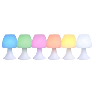 Lampă de masă LED cu schimbare de culoare, lumină ambientală RGB, funcționare pe baterii – design modern