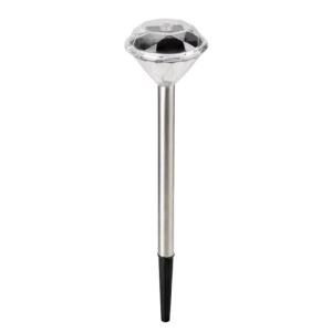 Lampă solară cu led 1.2V, de exterior, Jumi, model Diamond, din oțel inoxidabil