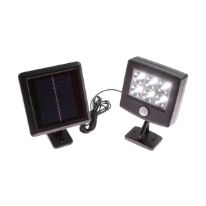 Lampa solară de exterior cu senzor de mișcare, panou solar separat, LED puternic